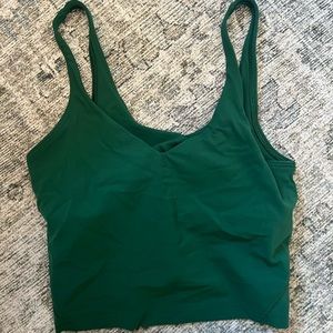 Lululemon align v-neck tank with built in bra, Kelly green